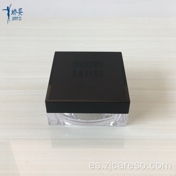Tarro cuadrado negro de alta calidad con logotipo del cliente
